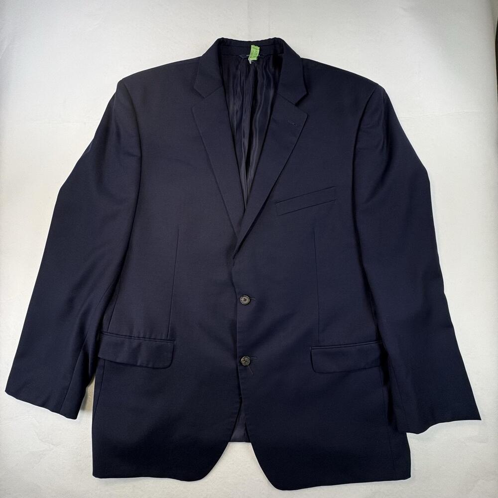 Ralph Ralph Lauren Blazer Mens 48R Navy Blue 100% Wool Sport Coat Two Button